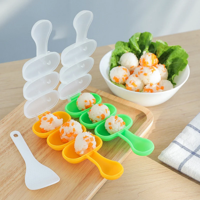 2pcs/set detská ryža guľôčková forma Shakers Food Decoration Detský obed DIY Sushi Maker Mold Kuchynské náradie bento príslušenstvo