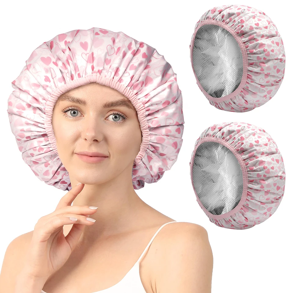 2pcs/set dvojvrstvový tepelný uzáver, hlboké kondicionovacie čiapky, pre použitie domáceho salónu, kúpanie, farbenie vlasov a náradie o úpravu horúceho oleja