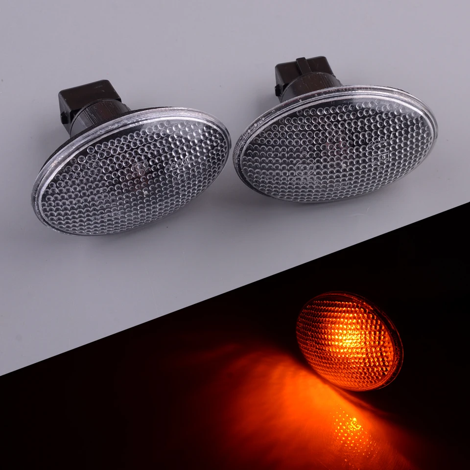 2pcs/set PC Side Marker Indikátor Light Clear šošovky bez žiaroviek LED 2 kolíky vhodné pre Ford Transit Escort Fiesta Mondeo Street Mazda