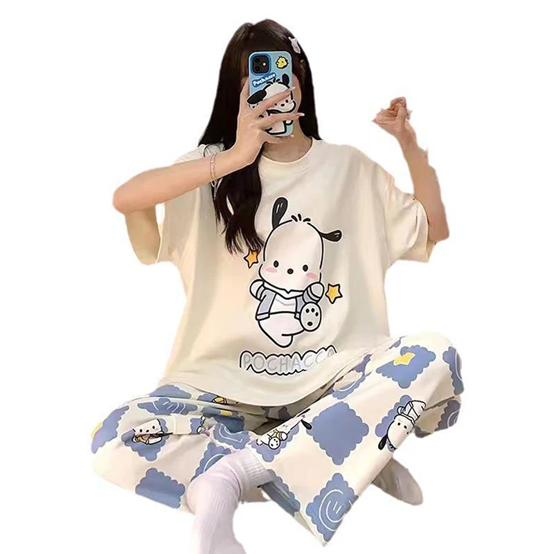 2pcs/set sanrio kawaii pochacco kuromi pyžamy