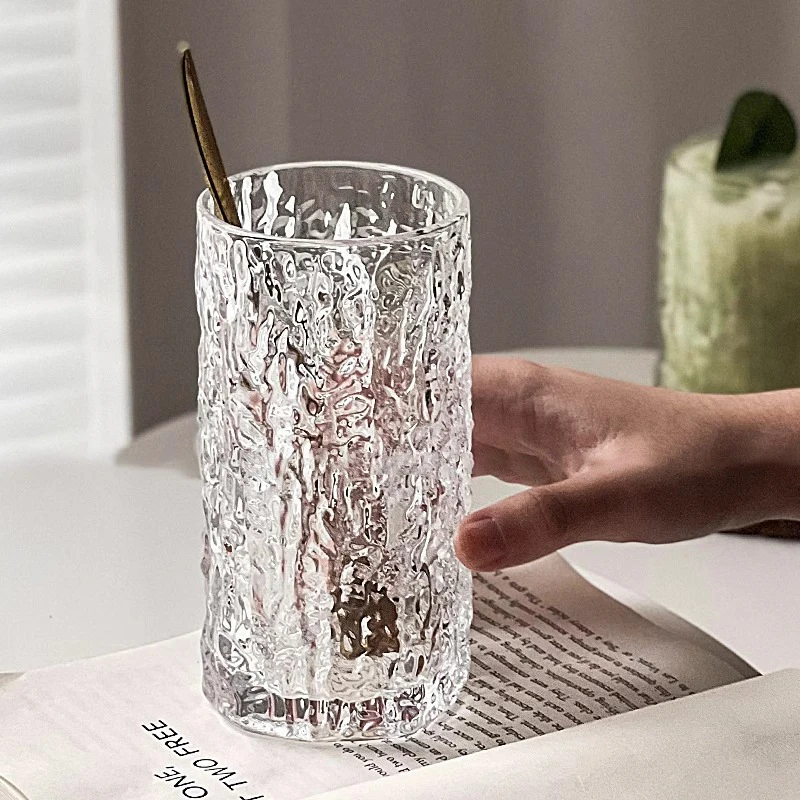 2pcs Set ľadový vzor sklenený káva hrnčeky ľadovec kladené sklenené šťava mlieko whisky koktail Kreatívne pitné okuliare Drinkware