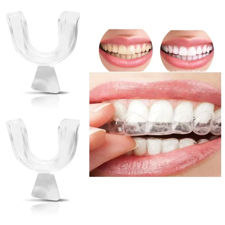 2pcs Silikónové ortodontické rovnátka zubné zuby bieliace Blúniace lištové podnosy