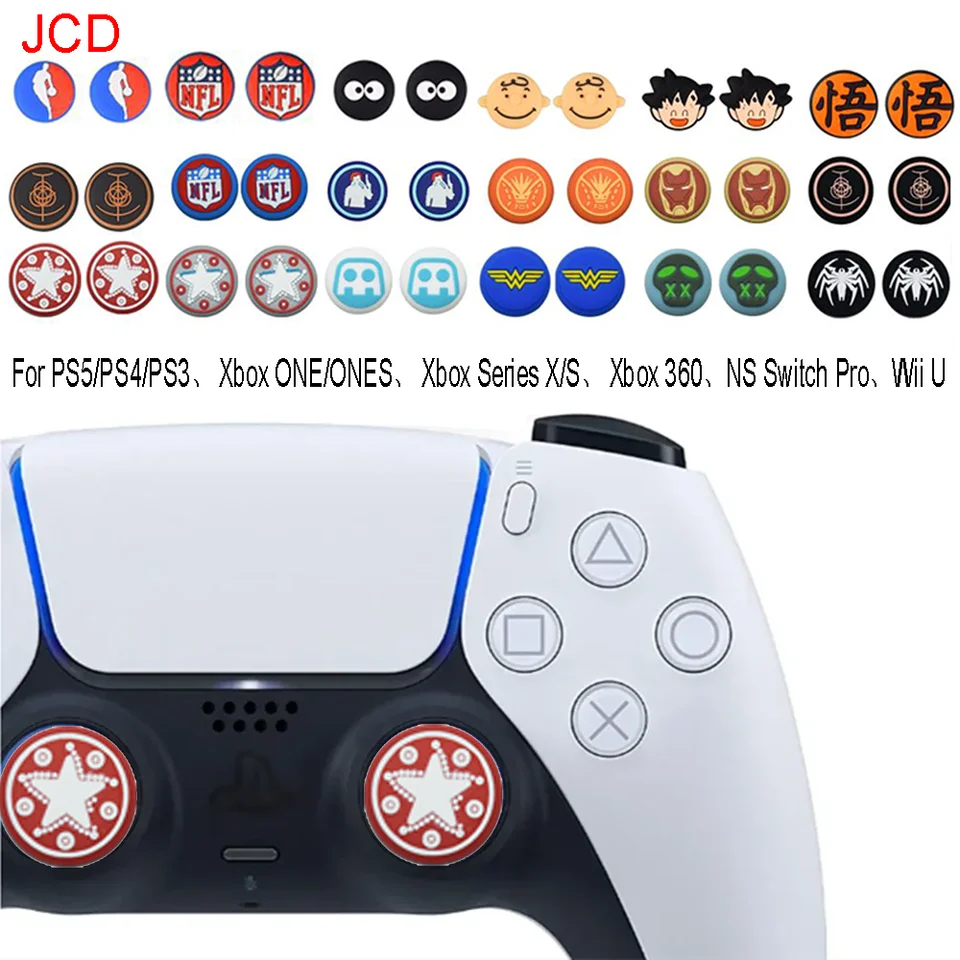 2pcs Silikónový palubný kryt na kryt úchytky pre P5 P5 PS4 Xbox Series X/S XBOX 360 Game Controller Accessories Thumb Grip Cap Cap