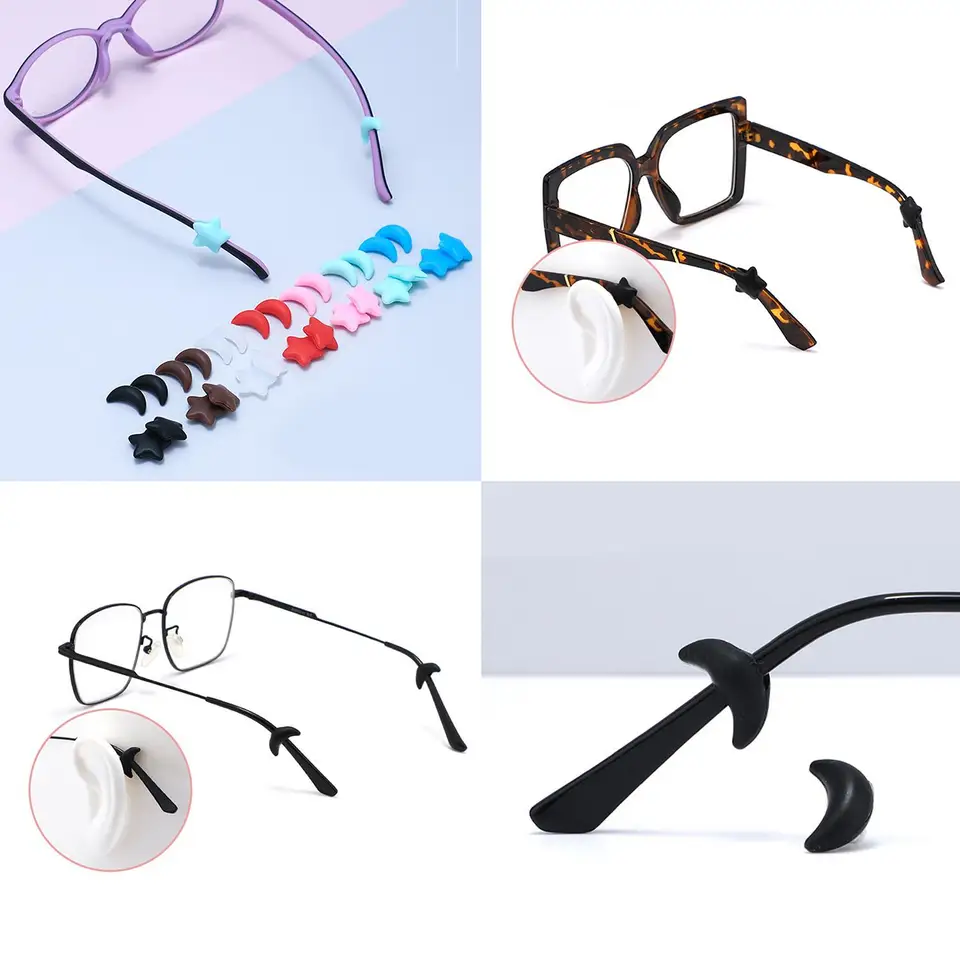 2pcs Silikónový protišmyk pre držiak na okuliare okuliare držiak na okuliare Uši
