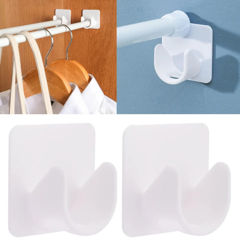 2pcs Silná záclonová držiak na držiaky tyče držiaky Háči
