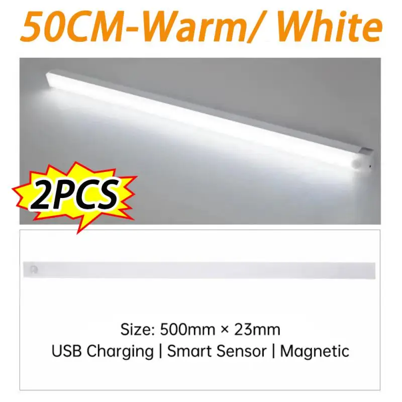 2pcs snímač pohybu svetlo bezdrôtové LED Nočné svetlo Nabíjateľná ľahká skrinka šatníka lampa schodiska schodisko pre kuchyňu LED dióda