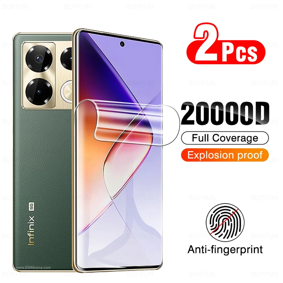 2pcs Soft Hydrogel Film pre Infinix Note 40 Pro Chránič obrazovky pre Infinix Note 40 Pro Plus 40Pro 5G Full Glue Protective Film Film