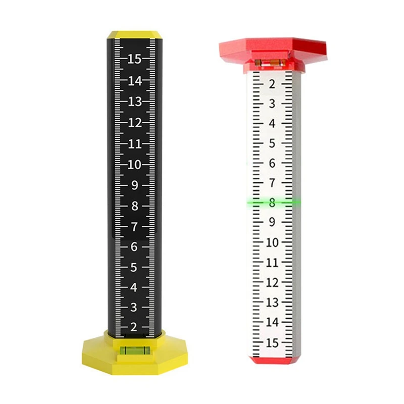2pcs strop a výška podlahovej dlaždice, meranie pravítka s magnetickou základňou, meracie pravítko, zavesený strop