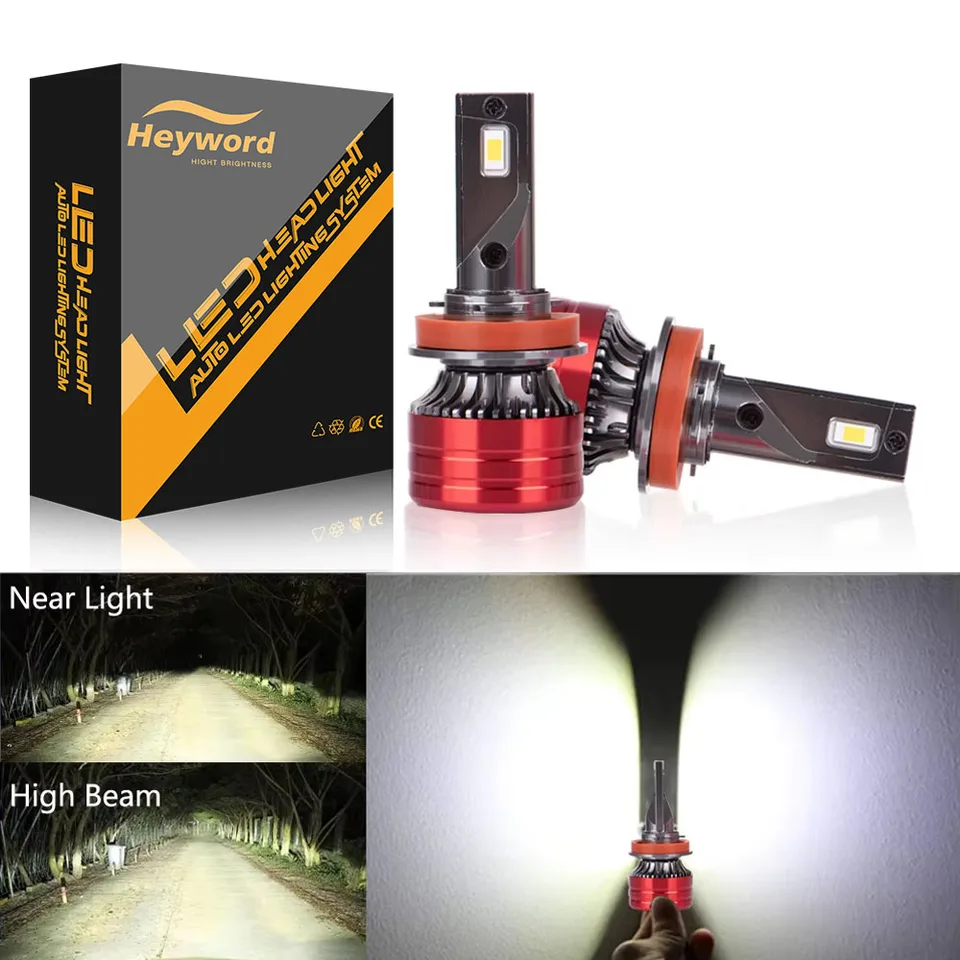 2PCS Svetlomet automobilu H4 H7 LED H11 9005 9006 H1 Auto žiarovky 160W 24000LM Svetelná lampa 6000K 12V LED žiarovky LED svetlometov