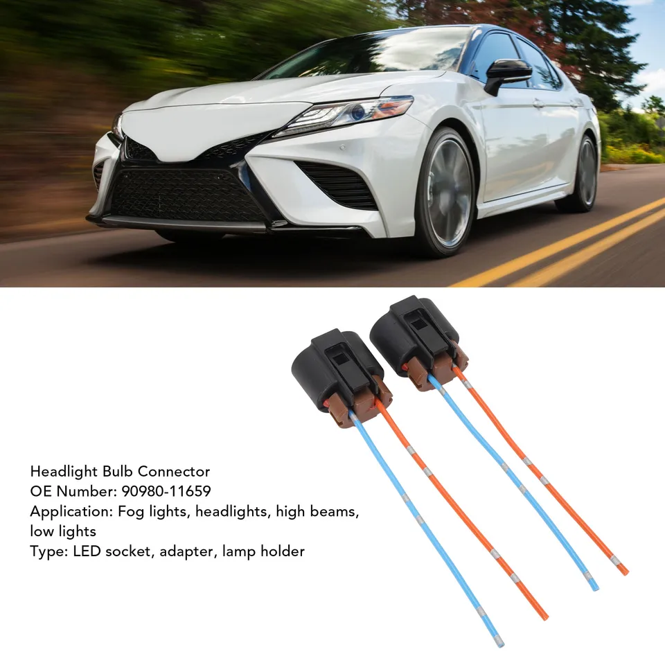 2PCS Svietiteľka Žiarovka Skladací zapojenie konektora Plug 90980 11659 Stabilné pripojenie pre RX300 RX400H RX450H SC430