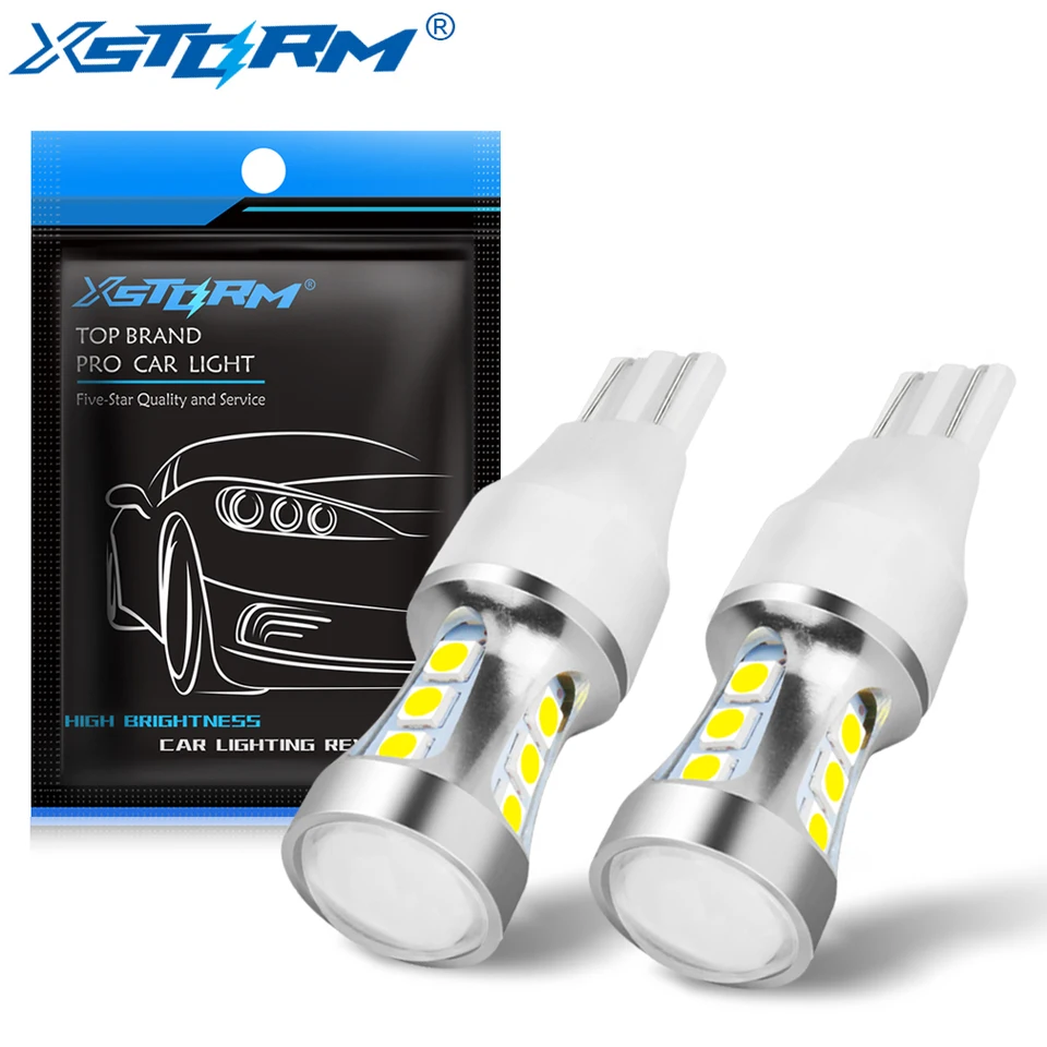 2PCS T15 LED žiarovka W16W LED CANBUS 920 921 912 LAMP 1000LM 3030SMD Super Bright Car Reverzné záložné svetlá 6000K Biela 12V Auto