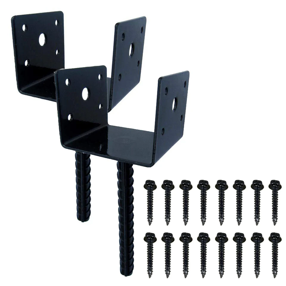 2pcs u tvaru plot plot paluba držiak na držiak 4x4 palcov betónová kotva so skrutkami 255*95*85 mm záhradkárstvo vonkajšie bývanie Accessorie