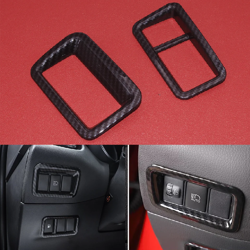 2pcs uhlíkové vlákno FOG Hmlové svetlo svetlometový spínač PANEM PANEL TREST ABS Vnútorné formovanie pre Toyota C-HR CHR 2016-2021 LHD