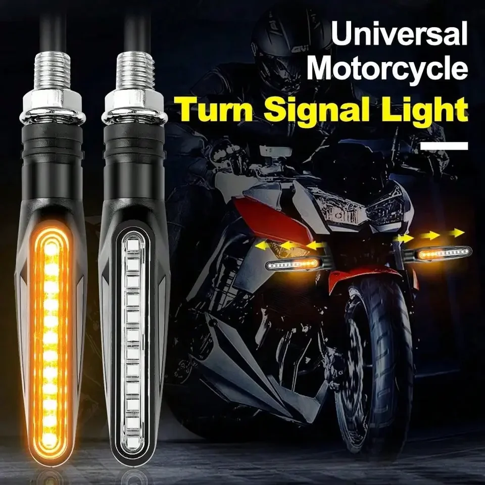 2pcs Universal LED motocyklové zákruty Signálne svetlo 12V IP68 Vodotesný indikátor jantárového blikača blinker Zadné svetlá svietidla príslušenstvo