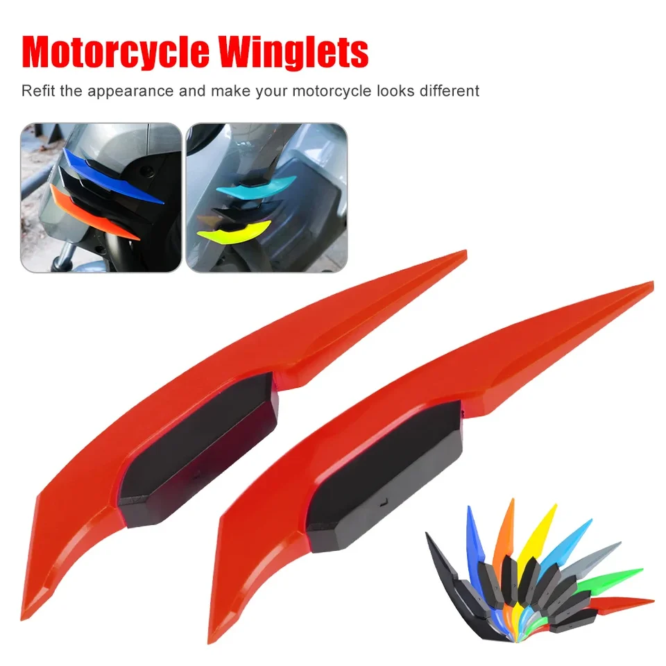 2pcs Univerzálny motocyklový krídla aerodynamické spojlerové krídlo Side Spiler Sticker Dynamic Wing for MooBike Scooter