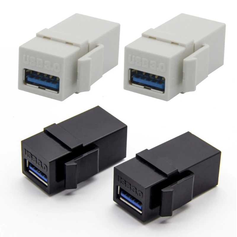 2pcs USB 3.0 Adaptér pre konvertor konektora konektora konektora Keystone Jack Connector Adaptér Keystone Jack