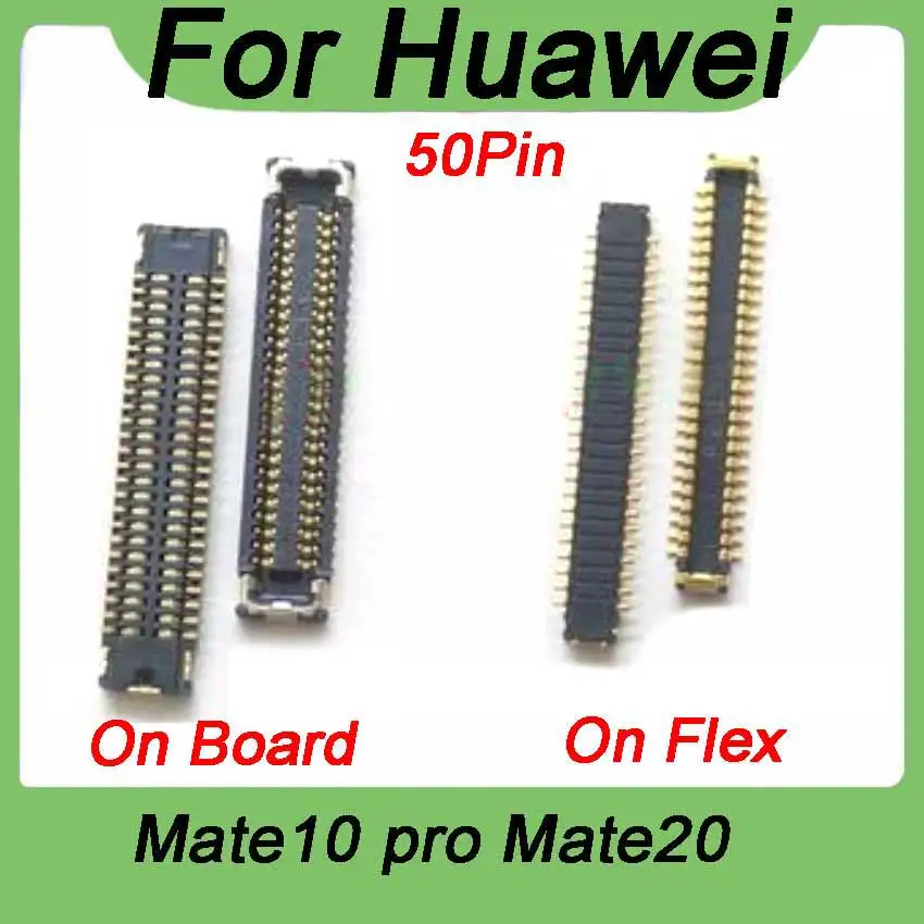 2pcs USB nabíjací port FPC Connector pre Huawei Mate10 Pro Mate20 Logika nabíjačky na základnej doske Flex kábel 50pin