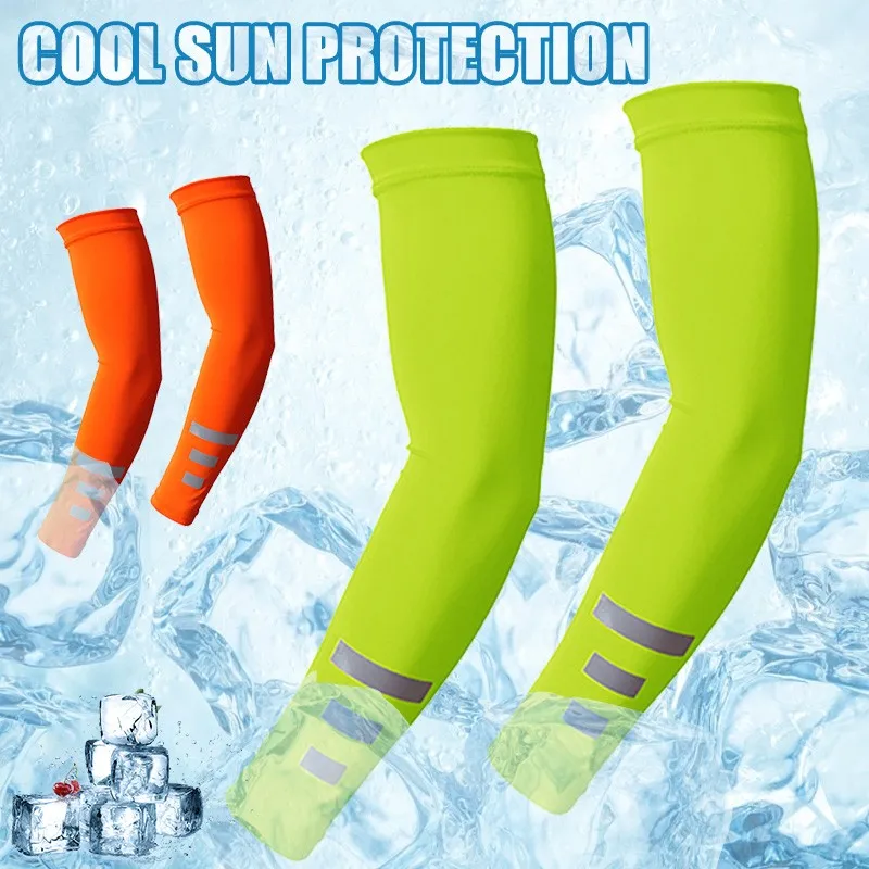 2pcs UV ochrana Ženy rukávy rukávy prikryte reflexnú nočnú cyklistiku bežecké ohrievače paží pokrývajú veľa športových manguardov v lete
