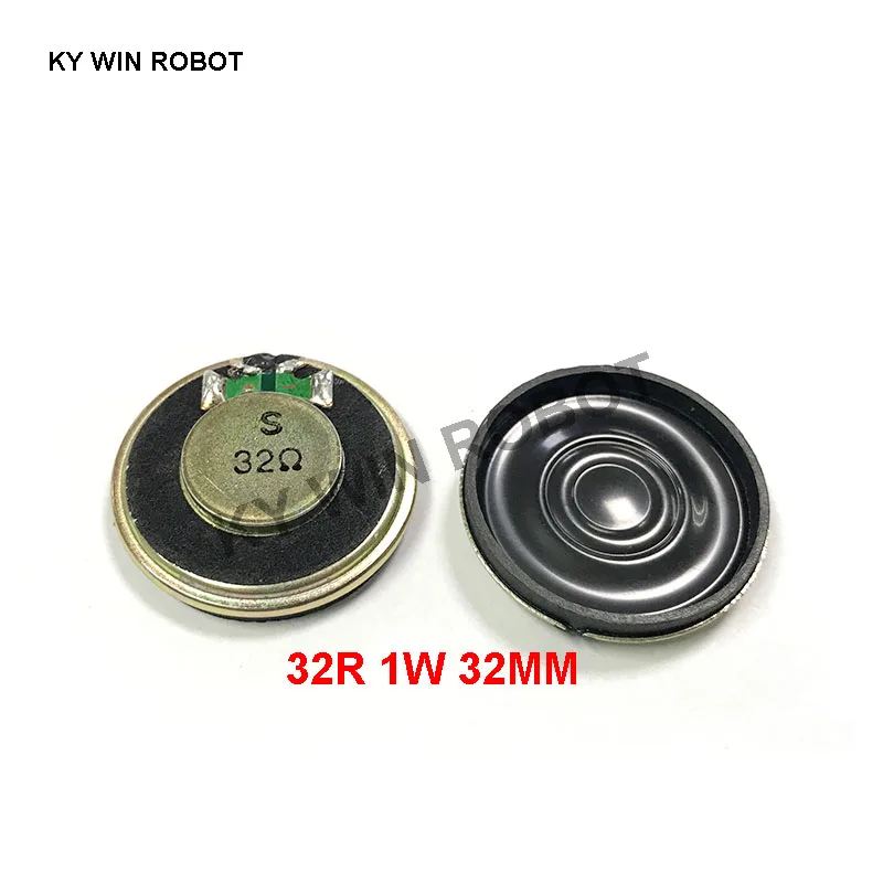 2pcs/veľa nového ultra tenkého reproduktora 32 Ohms 1 watt 1W 32R priemer reproduktora 32 mm 3,2 cm hrúbka 6,5 ​​mm