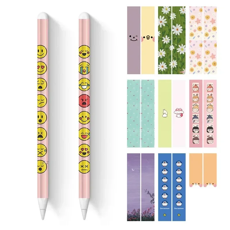2pcs/veľa roztomilých Winnie the Pooh Doraemon Flower Pekná pokožka Cover Film Film pre jablkovú ceruzku 2