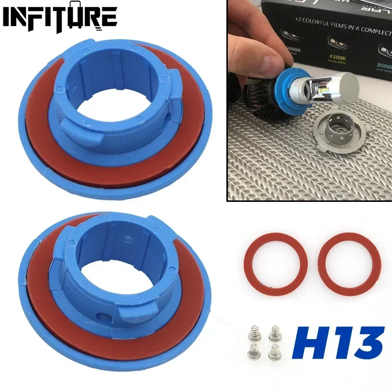 2pcs veľké auto LED halogénové svetlomet žiarovky žiarovky žiarovky Základný adaptér zásuvky držiaka H13 Výmena držiaka H13