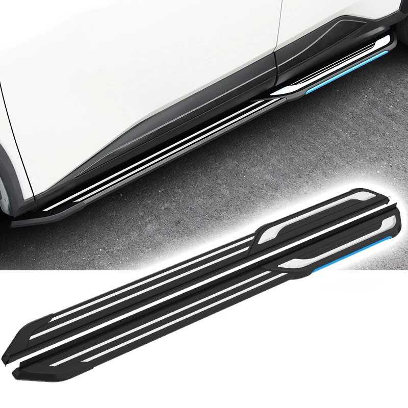 2pcs vhodné pre Volvo XC60 2018-2024 Vedľajší krok Running doska hliníkový pedál (s zátvorkami)