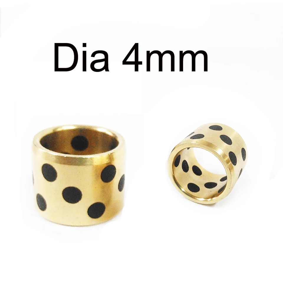 2pcs Vnútorná priemer 4 mm OD 6/8 * 6/8/10/12/15 Self-Lubrikujúci grafitový mosadzný Bushings JDB ložisko puzdro pre 6 mm koľaj