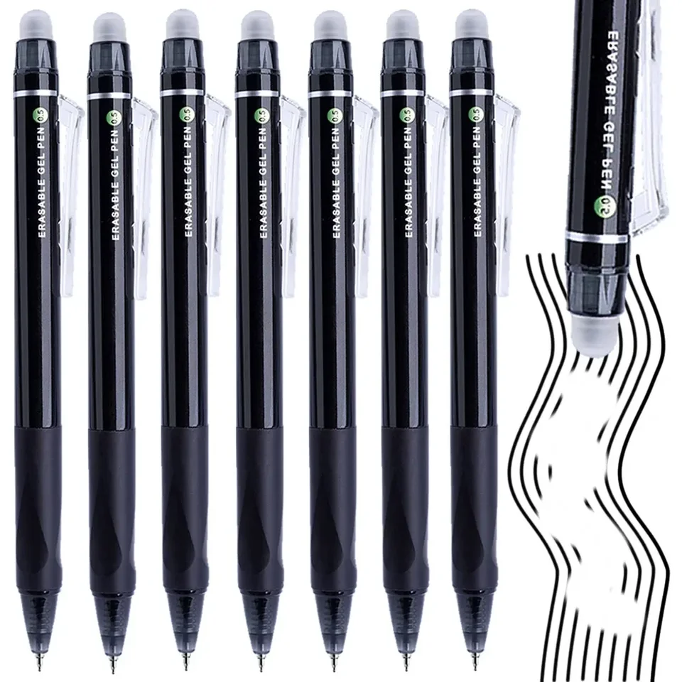 2pcs Vymazateľný pero St Tip Dragtable 0,5 mm čierny atramentový gél Pens kancelárske potreby kancelárske školské ceruzky