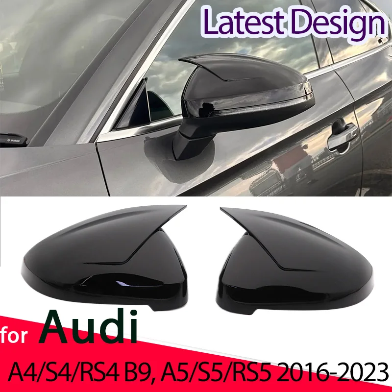 2pcs vysokokvalitné zrkadlové krytie Športové štýly bočného spätného zrkadla Zrkadlové obloženie uzáveru pre Audi A4 S4 RS4 B9 A5 S5 RS5 SLINE 2016-2023