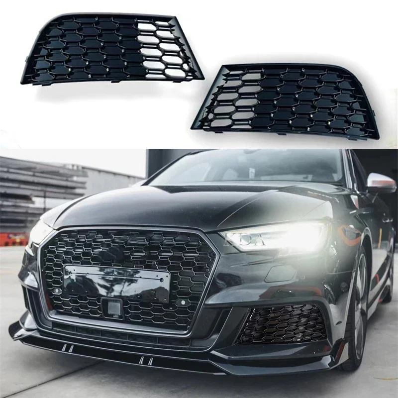 2pcs vľavo pravý predný nárazník Honeycomb Mesh Fog Light Grille Grill Cover pre Audi A3 8V Sline S-Line S3 2017 2018 2019 2020