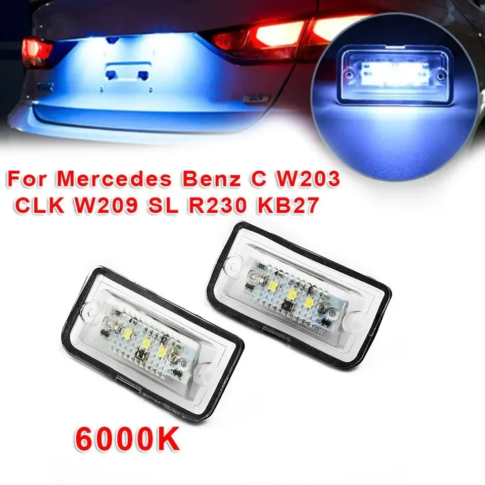 2pcs White Ab CAR LED LED SVETLI SVETLÁ SVETLA PRE Mercedes Class W203 Sedan Sedan High Bright Svietidlo Hmlové svetlo