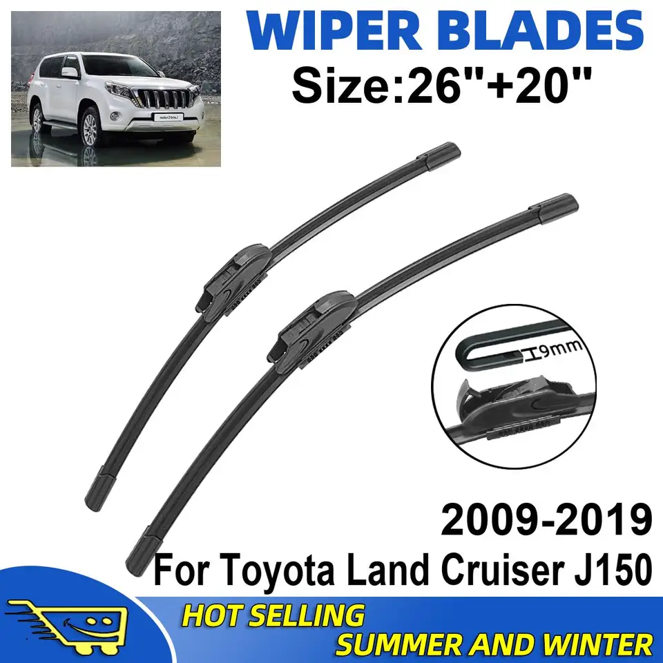 2PCS Wiper Blades Set Kit pre Toyota Land Cruiser J150 2009-2019 Predné kefy na čelné sklo okenné príslušenstvo