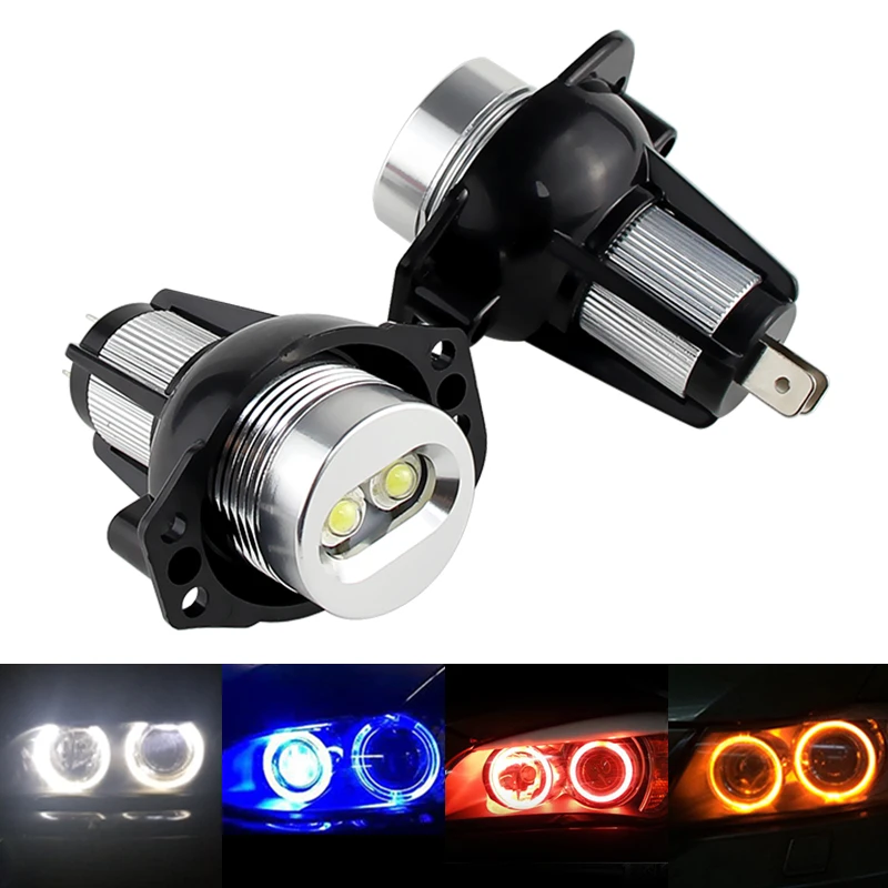 2pcs x CANBUS 10W LED anjelské oči Marker Lights Bulbs Chyba bez bielej/červenej/modrej pre BMW E90 E91 3 série 325i 328i 335i 2006-2008