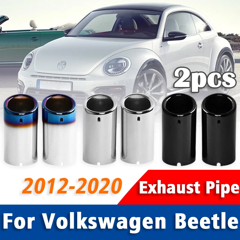 2pcs z nehrdzavejúcej ocele Výfukové potrubie tlmiča TUFFLER TACHPIPLE TUP TUP TUP TACH TACH PRE VOLKSWAGEN VW Beetle 2012 -2018 2019 2020
