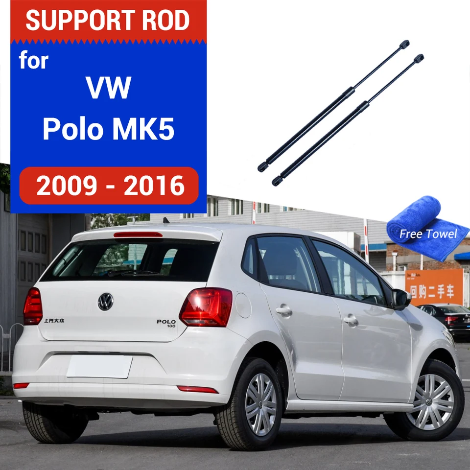 2PCS Zadné dvere Struty STARS Hydraulická tyč 6rd827550a pre VW Polo MK5 6R/6C/61 2012 2012 2013 2014 2015 2015 2016 2017 2018 2018