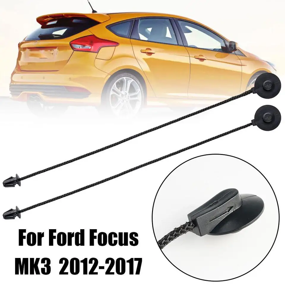 2pcs zadné reťazce políc pre kmeňa pre Ford Focus MK3 Hatch Parcel Police Tray Tray Cover String Strings Clip 1930212 Automobily diely