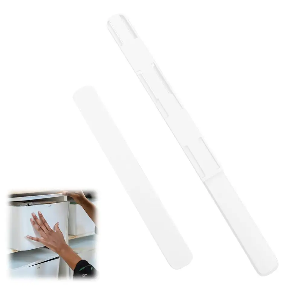 2pcs zasunuteľné zásuvky Presúva prúžky Skladovací stojan DIY kôš na kĺzanie Rail Rail Let Aplive skriňové prúžky Spálňa
