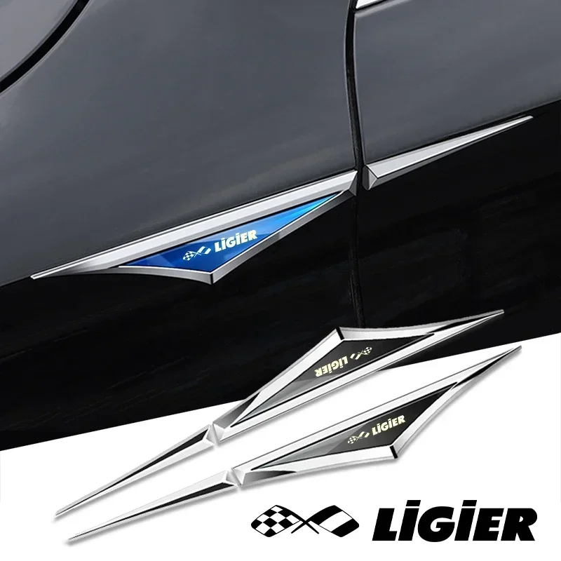 2pcs zliatinové nálepky automobilov ACCSZORY príslušenstvo pre Ligier JS50 L JS2 JS60 JSRC JSP4 X-TOO