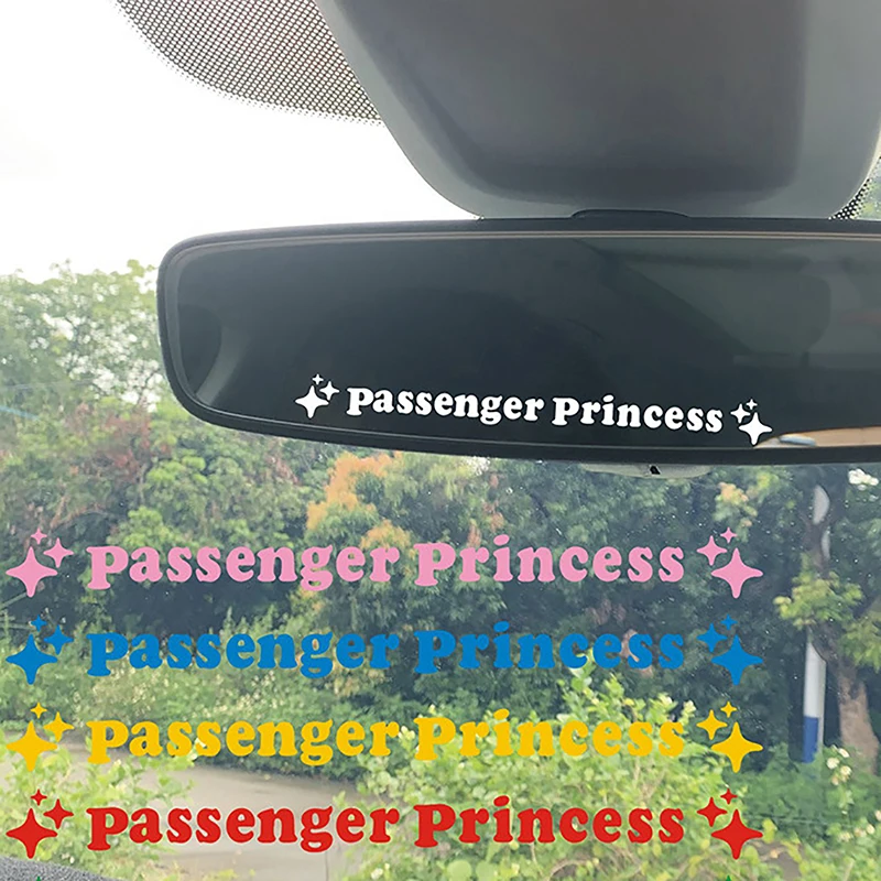 2pcs zrkadlové dekorácie nálepka Cesenger Princess Star Mirror Nálepky nálepky spätné zrkadlo vinylové dekorácie Funny automobil