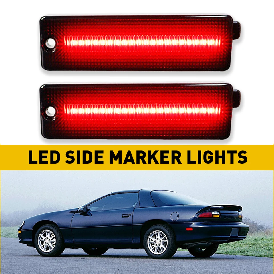 2pcs červené LED dióda Zadné bočné markerové svetlo pre Chevrolet Camaro 1993 1994 1995 1996 1997 1998 1999 2020 2001 2001 2002 Príslušenstvo automobilu 12V