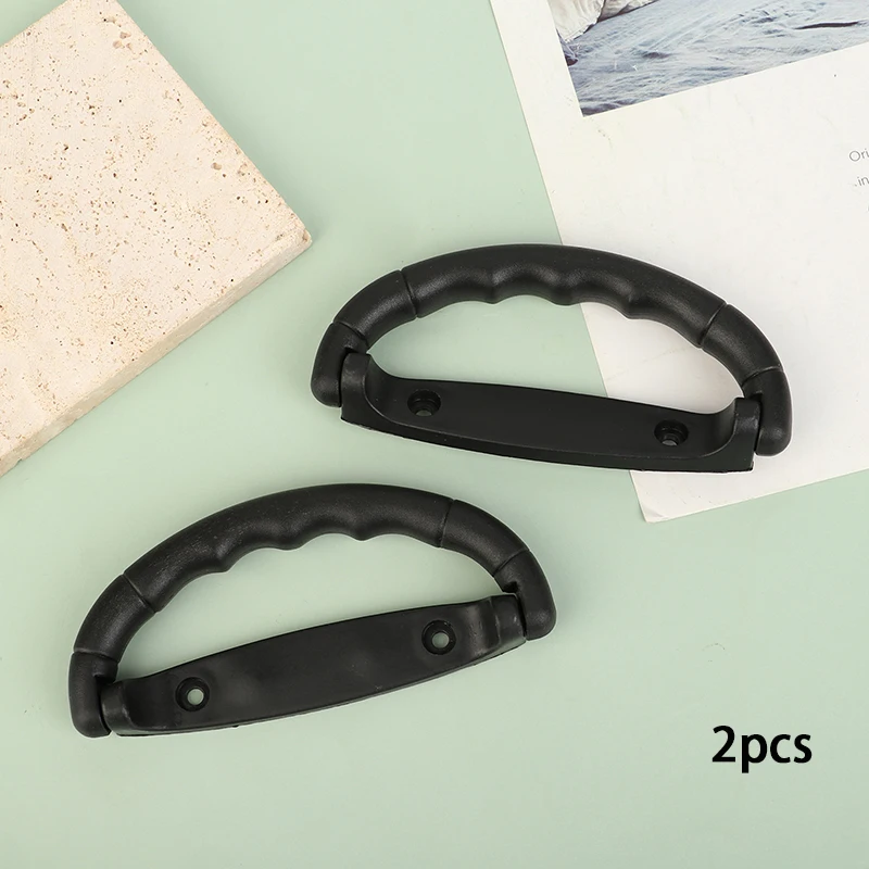 2pcs čierna plastová batožina rukoväť s kufrom Pltap Stiah vzduchové puzdro prenášanie airbagu uchopenie proti sklzu na výmenu gombíkovej skrinky
