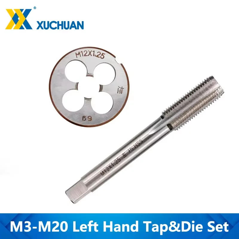 2pcs ľavá ruka kohútik a suma set hss stroj na stroj klepnutím na matricu závit Tap vŕtačka M3/M6/M8/M10/M12/M14/M16/M18/M20
