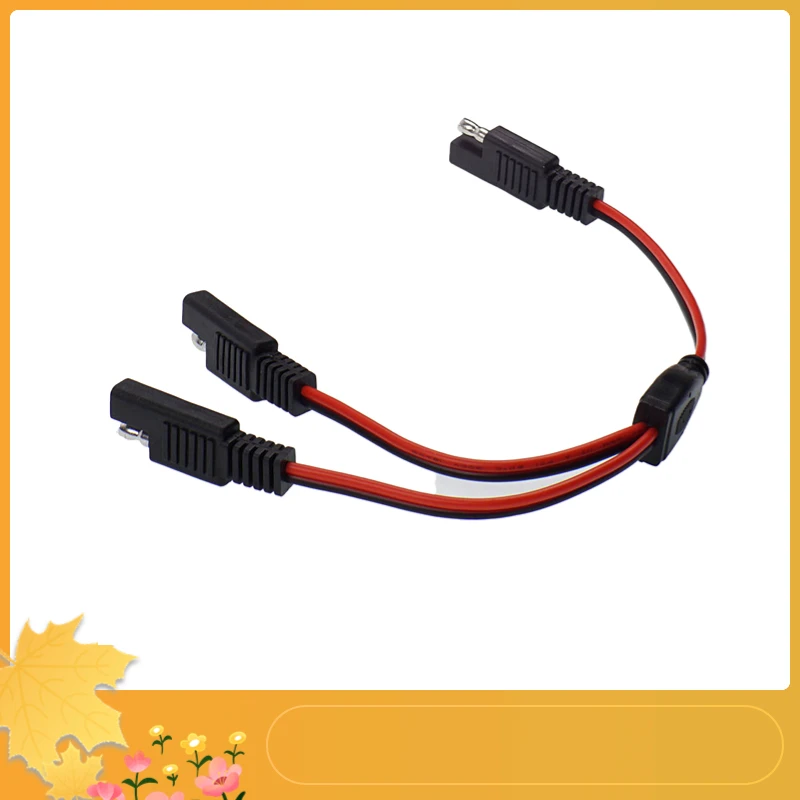 2pcs/šarža 30 cm 18awg 1 až 2 SAE napájací predlžovací kábel konektor 2pin SAE napájací zástrčkový kábel Rýchle pripojenie