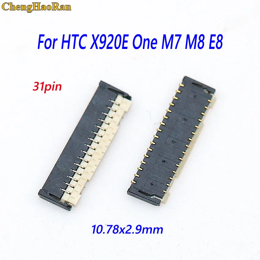 2pcs/šarža LCD displej obrazovky FPC Port Connector Explant 31pin na logickej doske HTC Butterfly X920E One M7 M8 E8