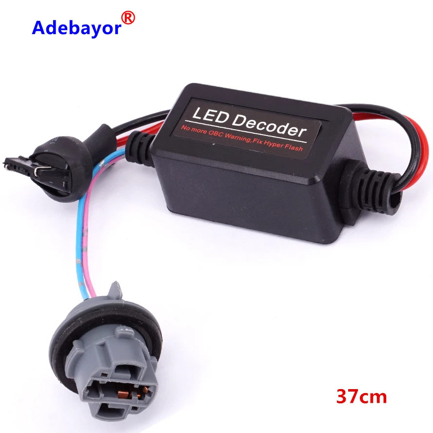 2pcs/šarža T20 LED odporový kábel káblového kábla Funkcia drôtu 7440 LED Dekodér Výstražný výstražný adaptér pre blikanie pre európske autá Svetlá