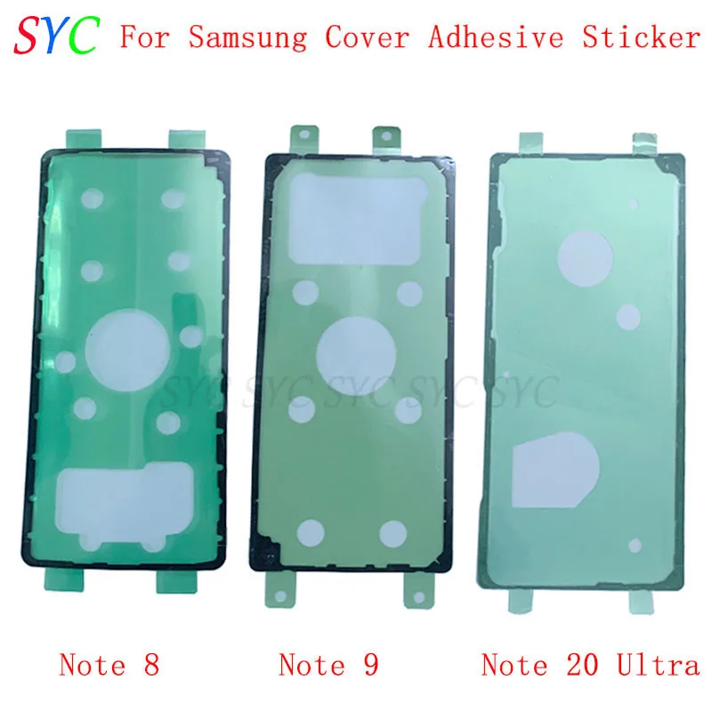 2pcs/šarža zadný zadný kryt lepidla lepidla lepidla pre Samsung Note 8 9 10 20 S8 S9 S10 S20 S20 S21 Adhesive Opravy nálepiek