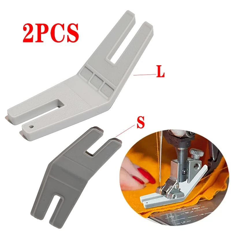 2PCS Šijací stroj tlačidlá na nohu Tlačidlo Tlačidlo Reed Presser Foot for Chunky Denim a Hemlines výšivky na šitie príslušenstva