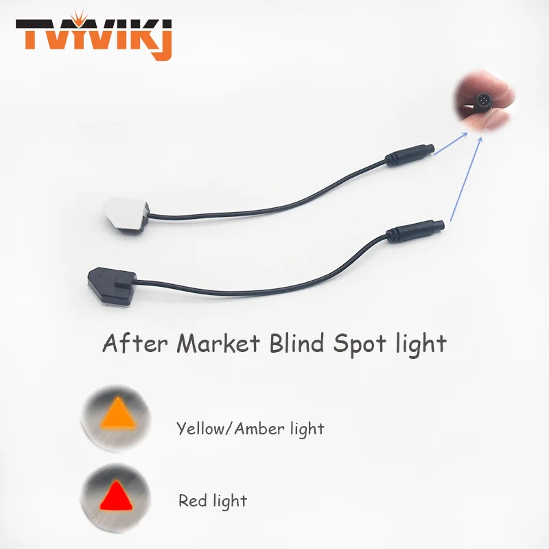 2pcs žltý/červený automobil Universal Blind Spot Monitor Detection Detection Assist Light Light After Market BSD BSA BSM bočné zrkadlové šošovky