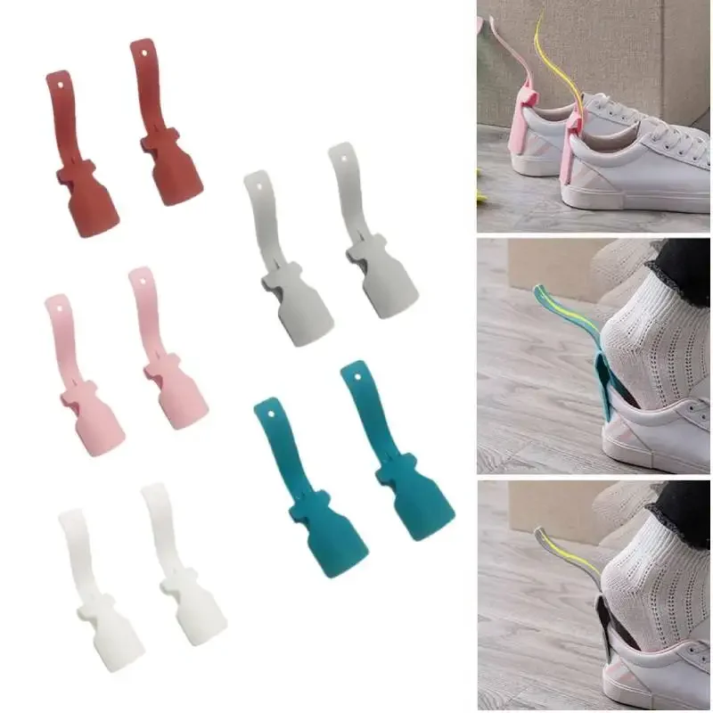 2pcsplastické extra dlhé shoehorn s dlhou rukoväťou topánky Lifter Pull Shoehorn sklz rukoväť Long Shoehorn Lazy Shoe pomocník Tehotné ženy