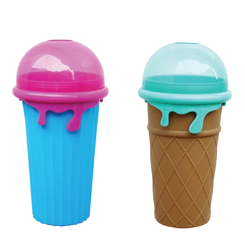 2PCSSSLUSHY CUP, SLUSHY MAKER CUP Inovovaný 500 ml TIK TOK SLUSHY ICE CUP Freeze Magic Squeeze Cup Cooling Maker Maker